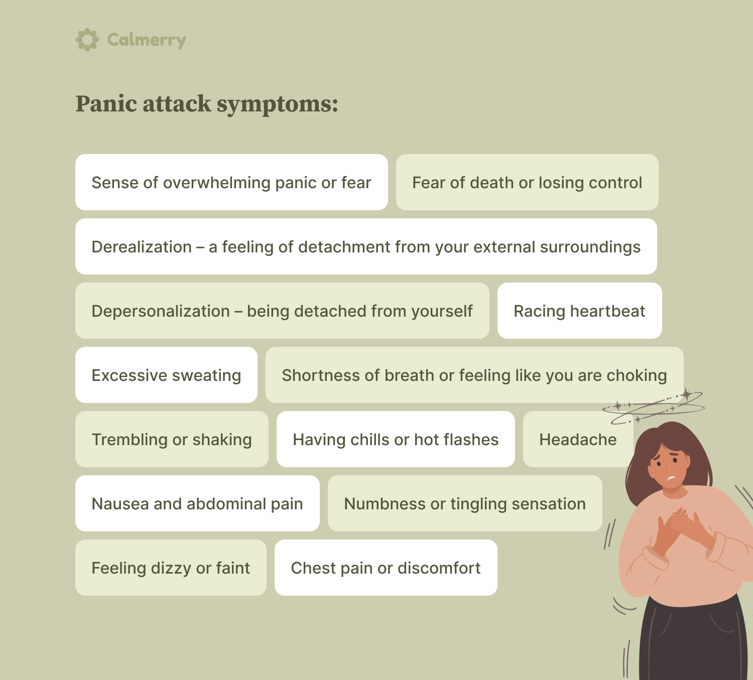 Panic attack symptoms list