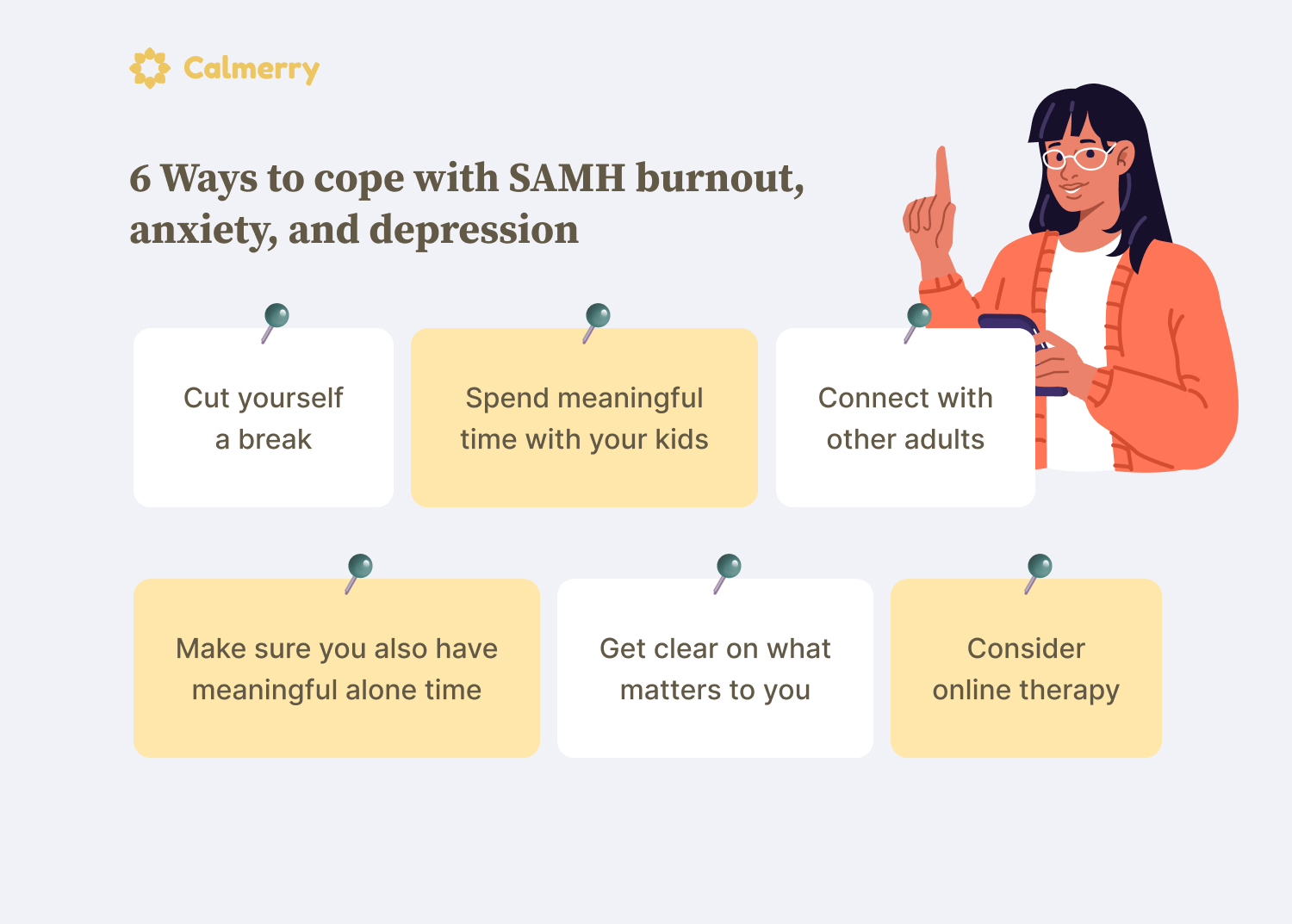 6 Ways to cope with SAMH burnout, anxiety, and depression.