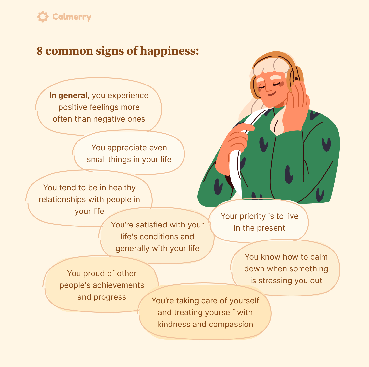 List of 8 common signs of happiness
