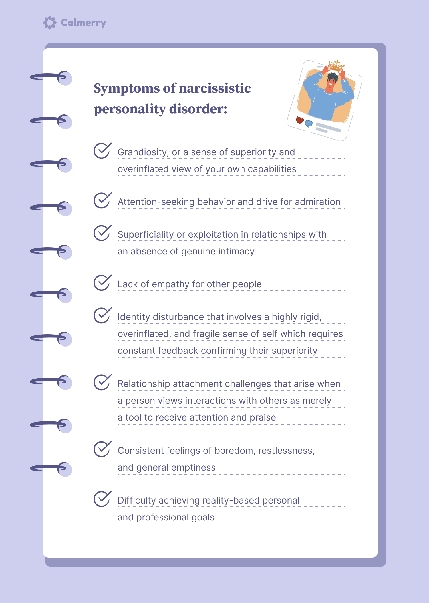 symptoms of a narcissistic person