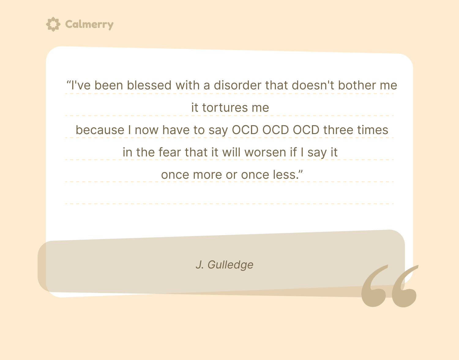 ocd quotes – J. Gullede