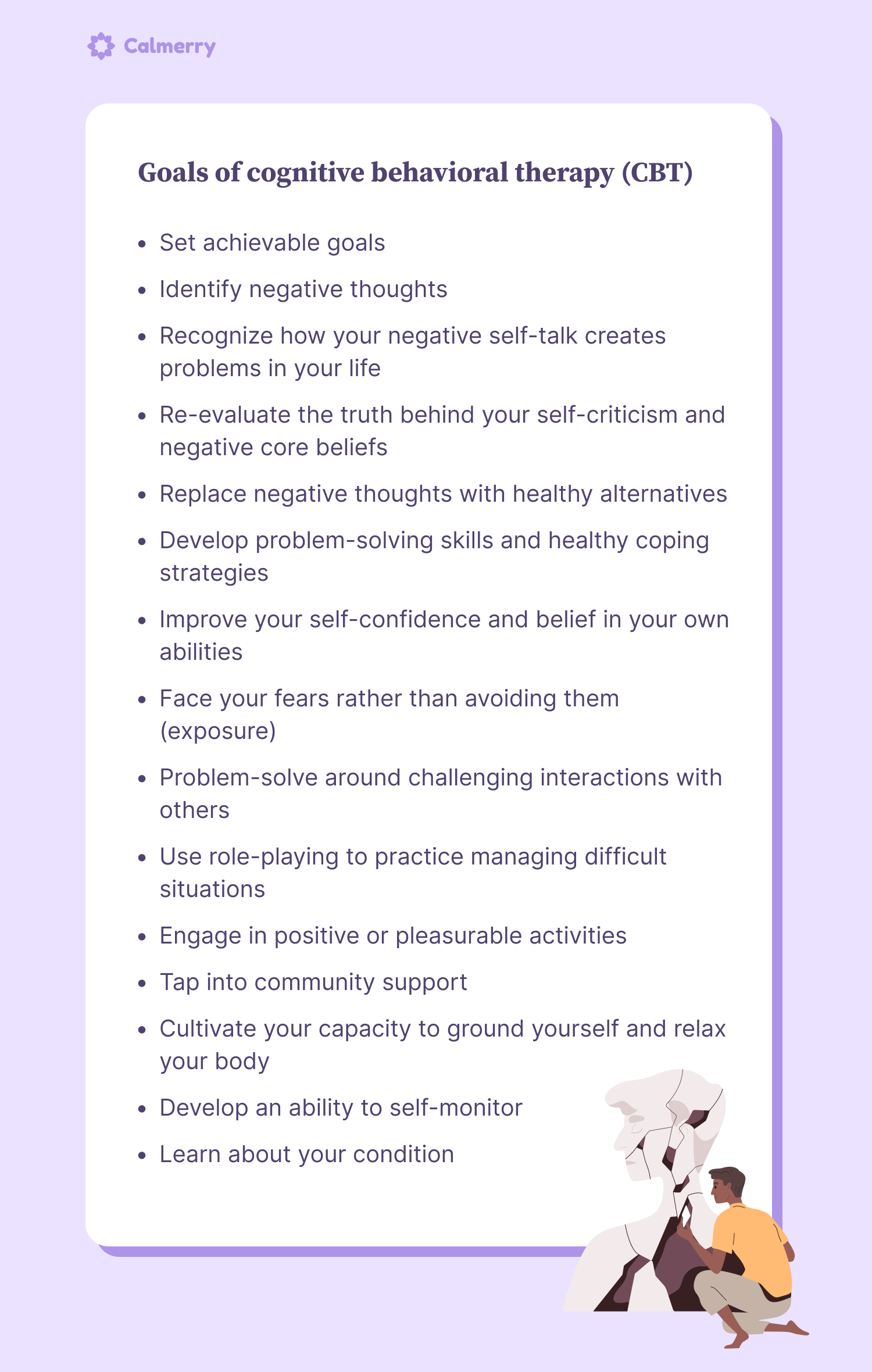 Goals of cognitive behavioral therapy (CBT)
