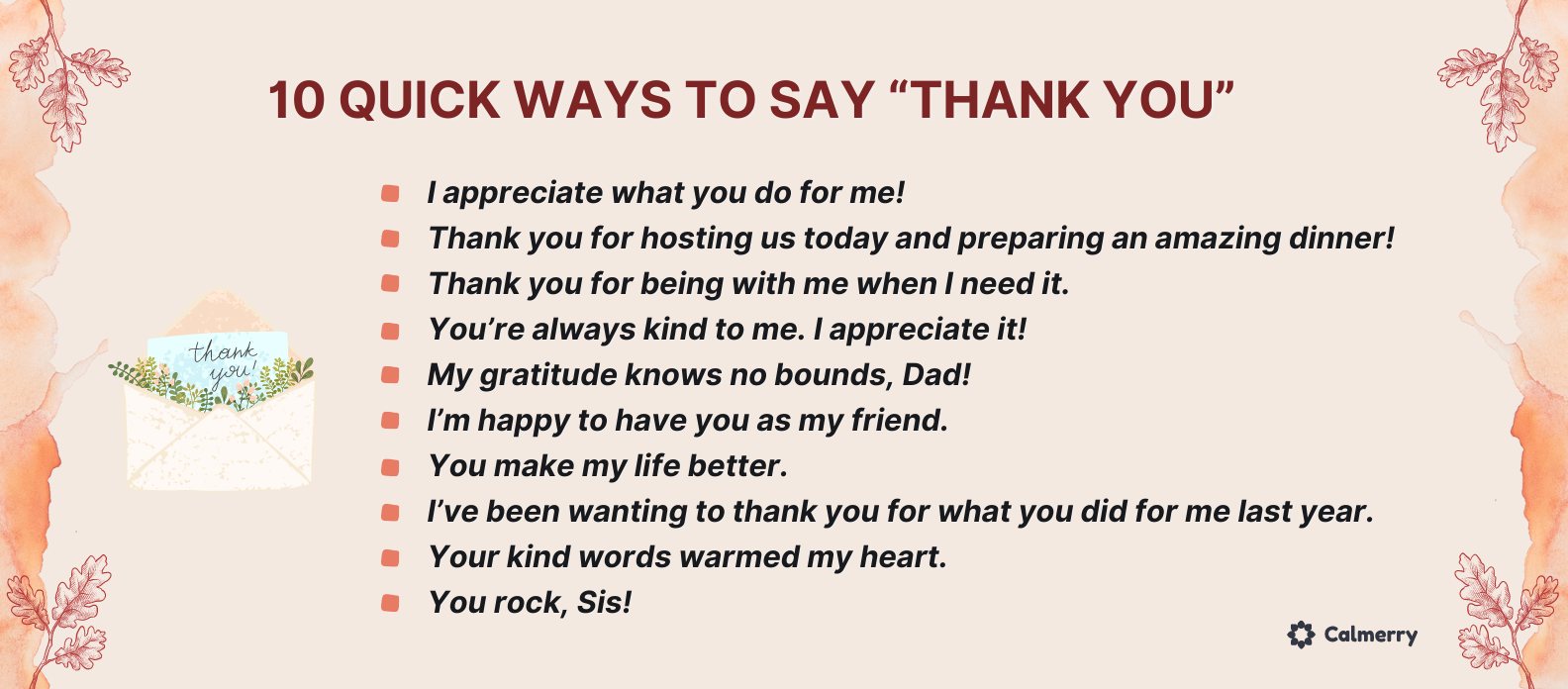 10 quick ways to say “thank you”