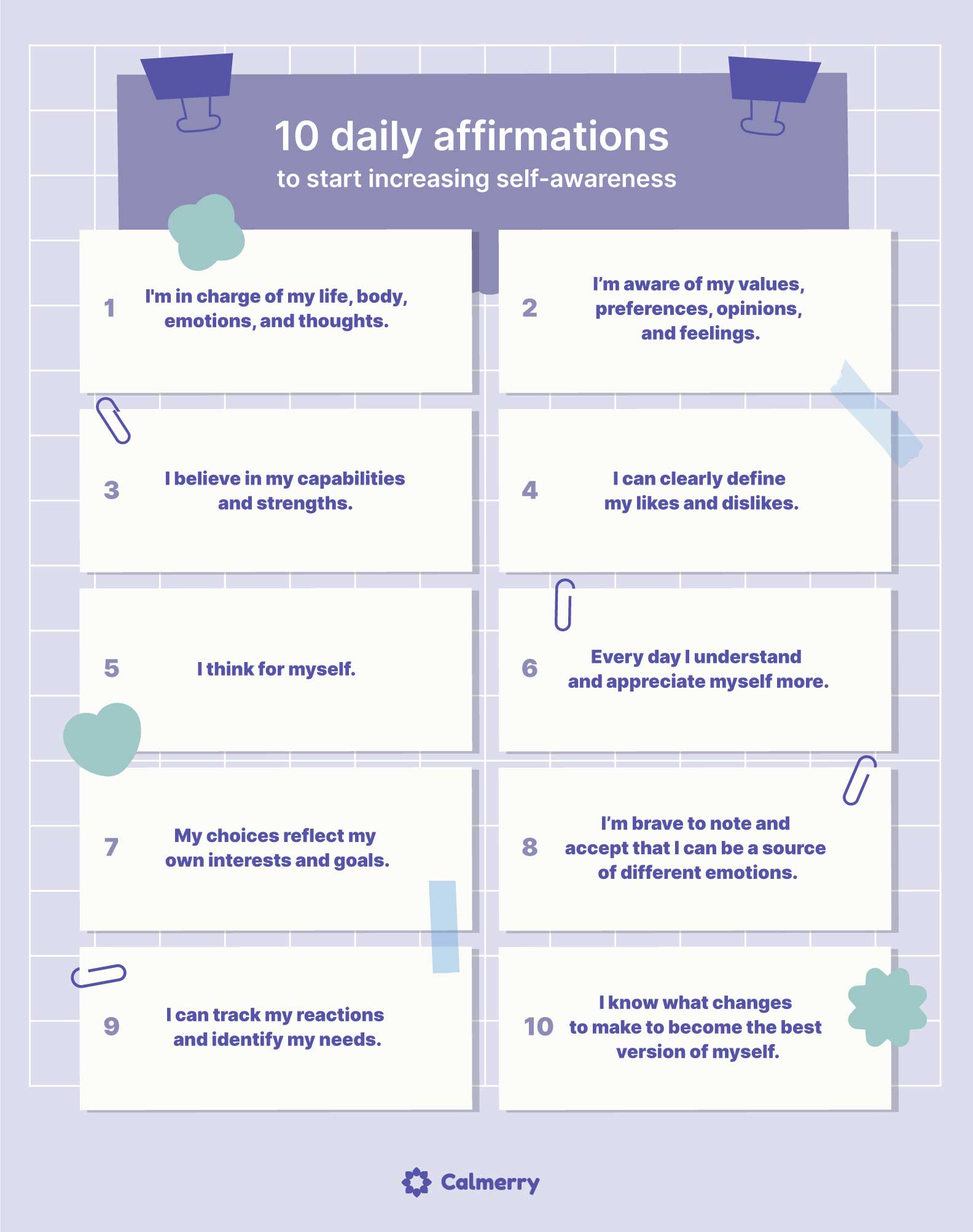 10 daily affirmations for you to start increasing self-awareness
