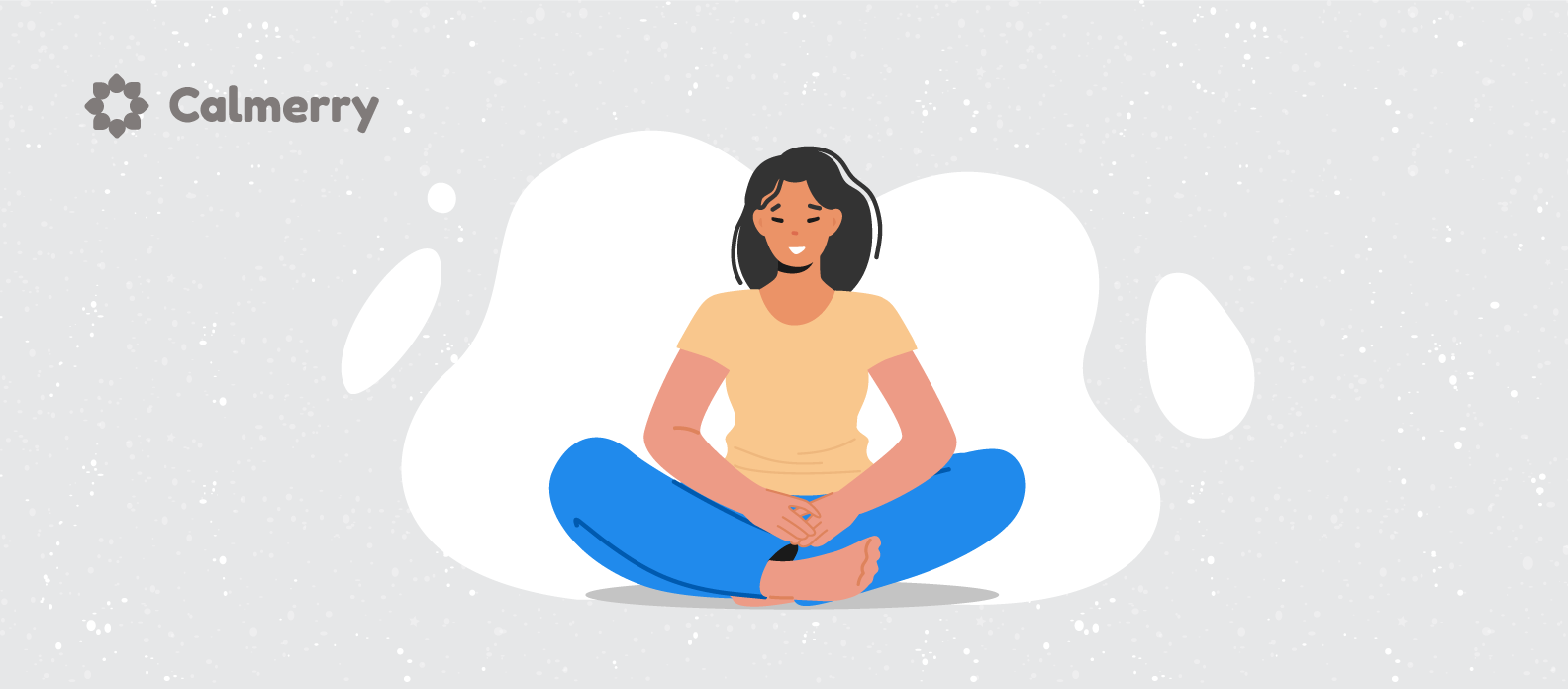 A calm person practicing meditation to relieve social anxiety 