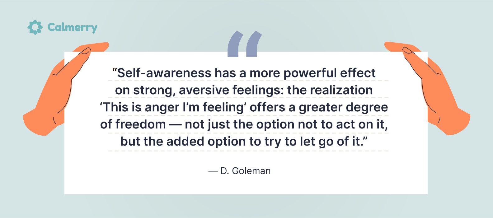 Daniel Goleman on self-awareness – quote