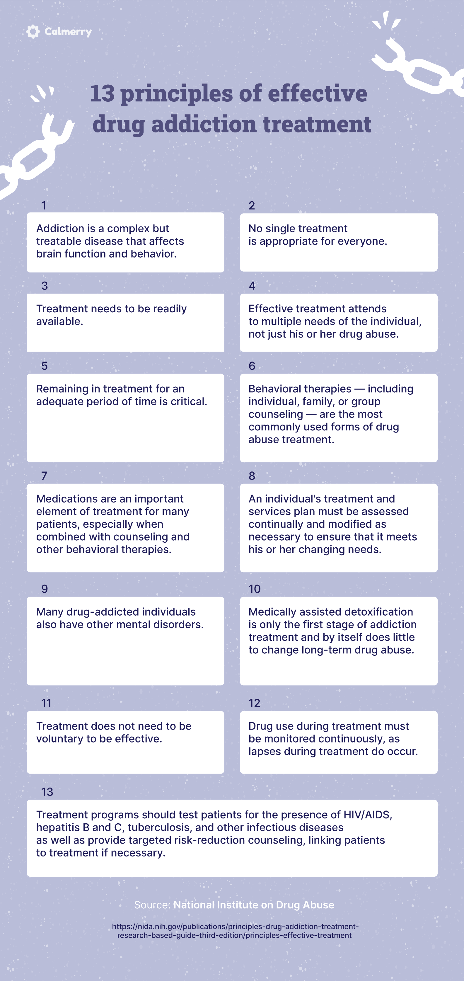 13 principles of effective drug addiction treatment
