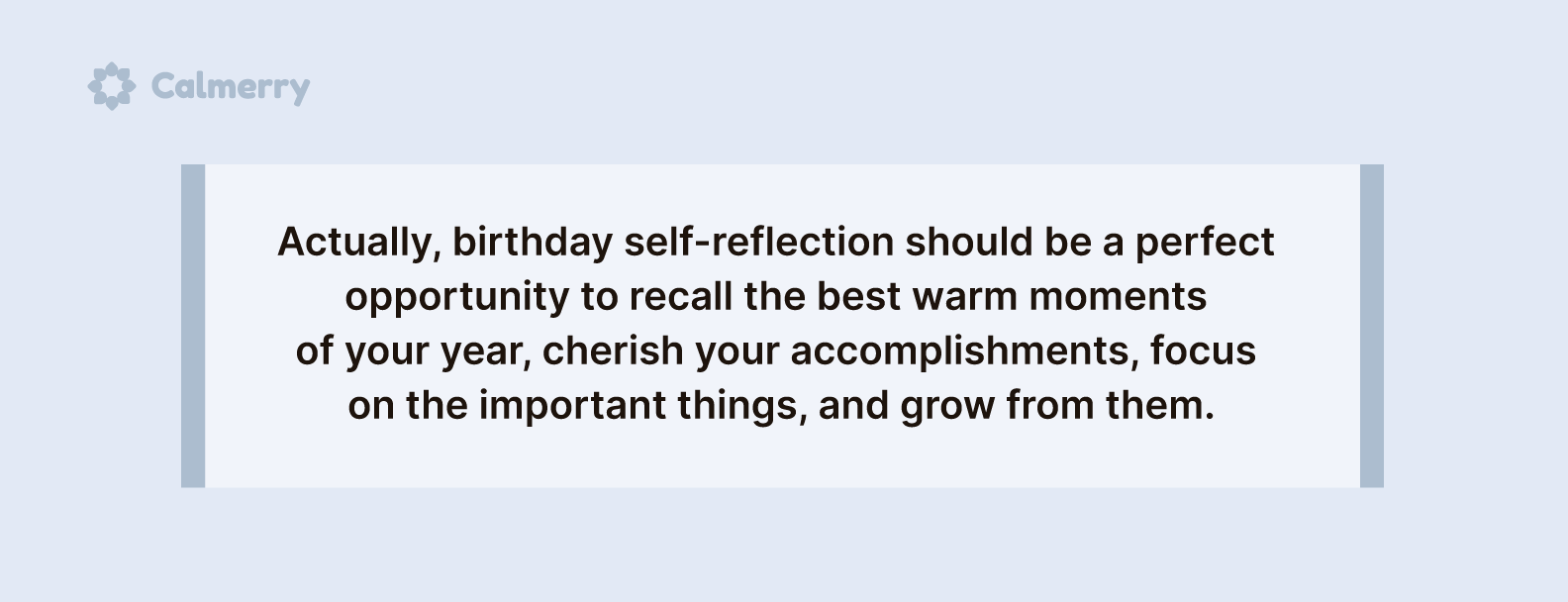 Birthday self-reflection
