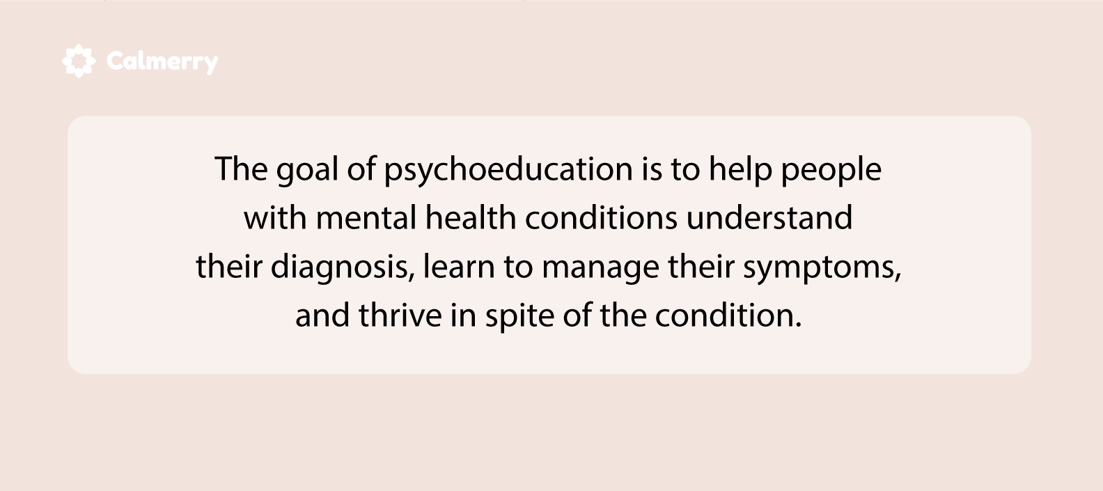 goal of psychoeducation