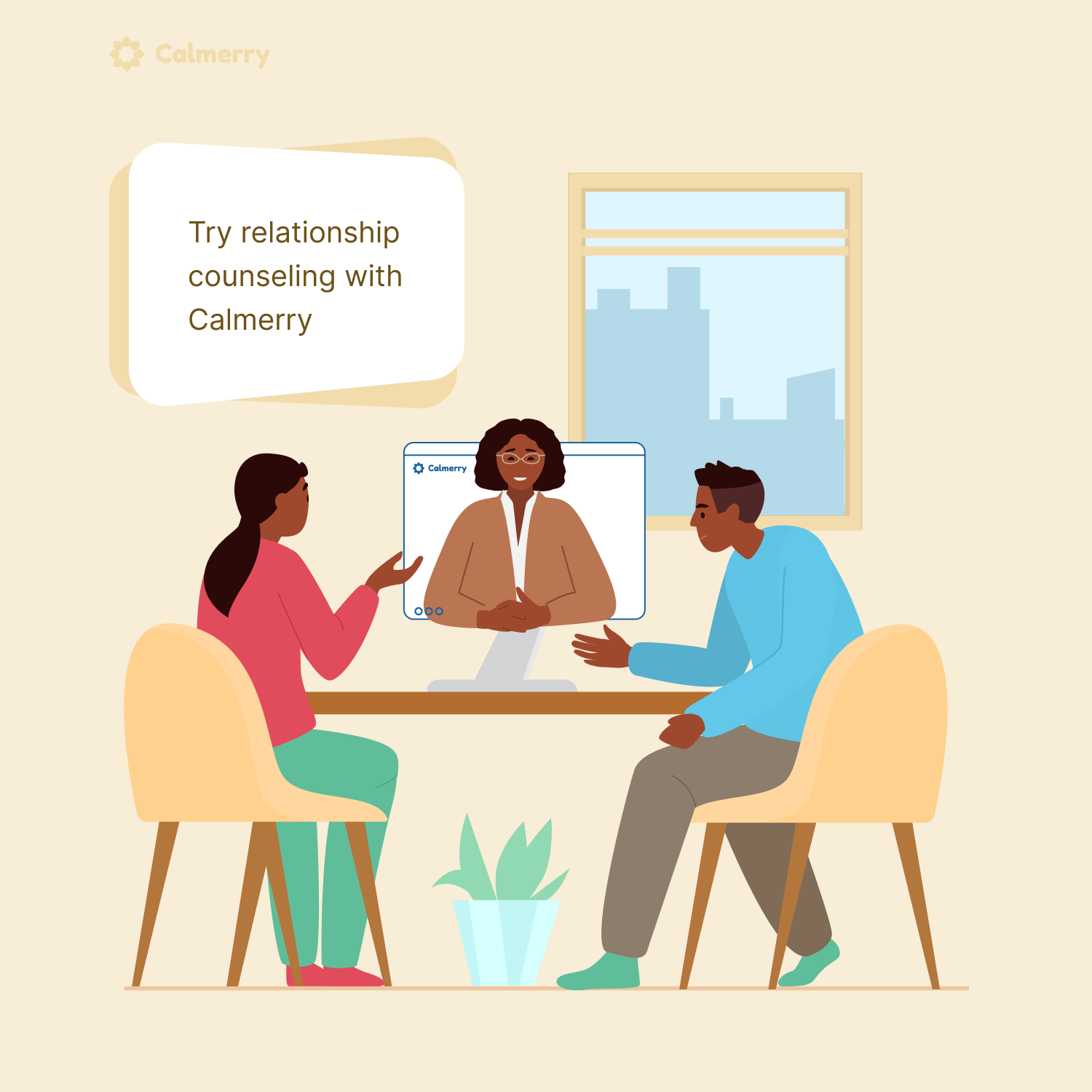 Try relationship counseling with Calmerry