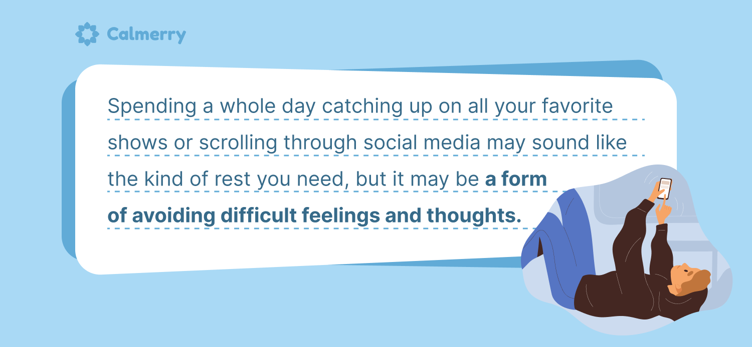 You might think that a day where you spend scrolling through social media or binge-watching your favorite shows will count as a proper mental health day off