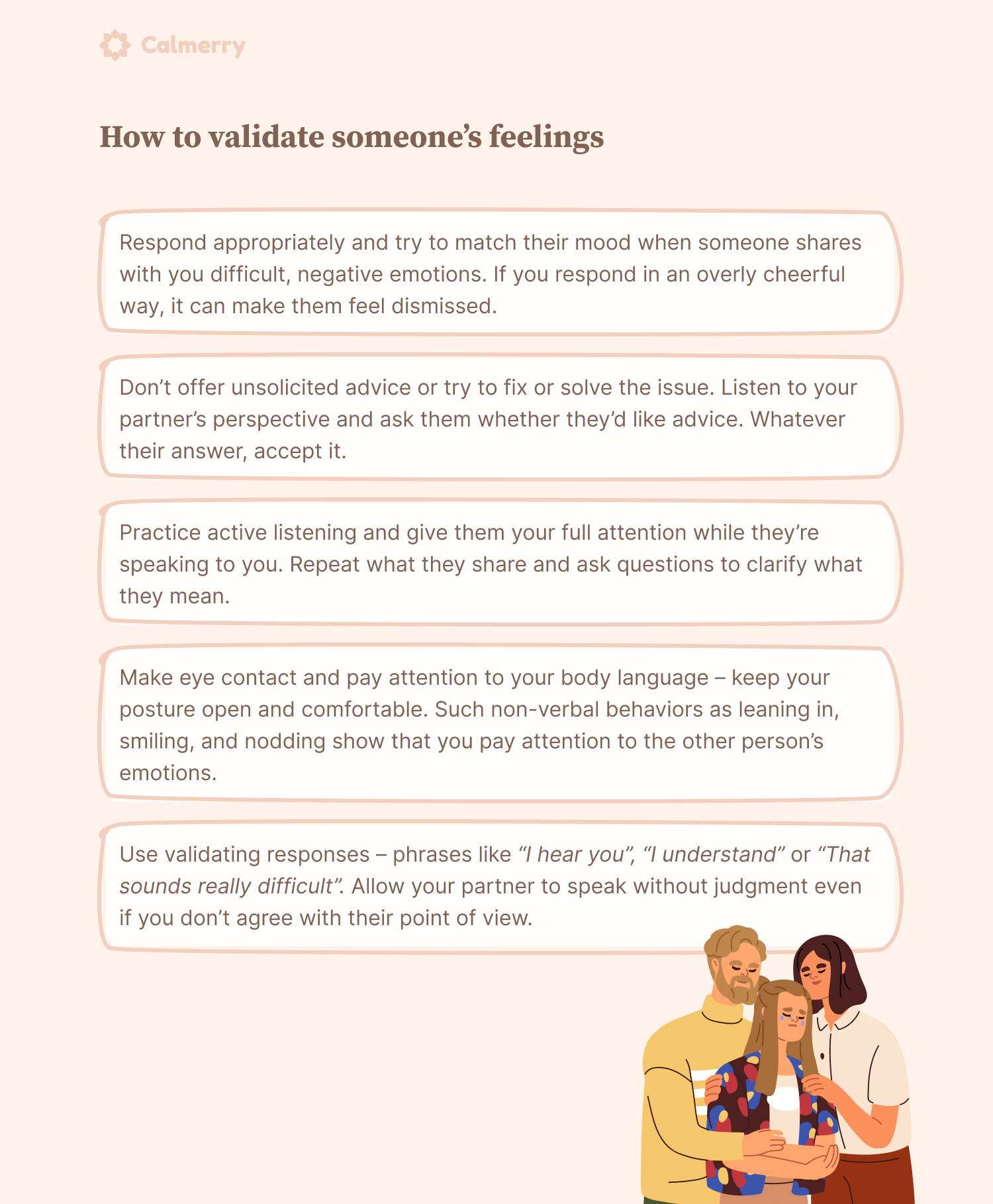 validate feelings