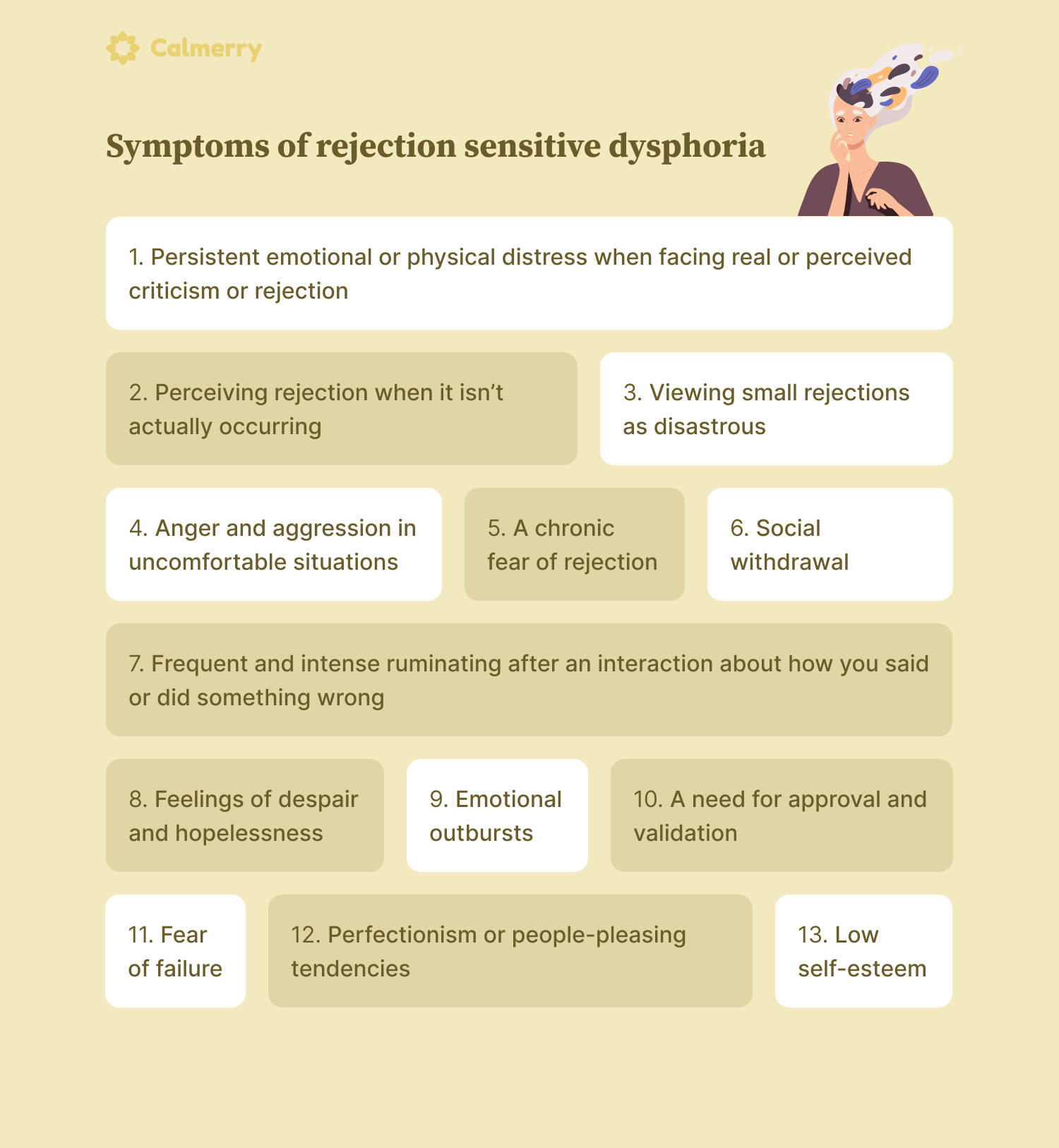 rejection sensitive dysphoria symptoms