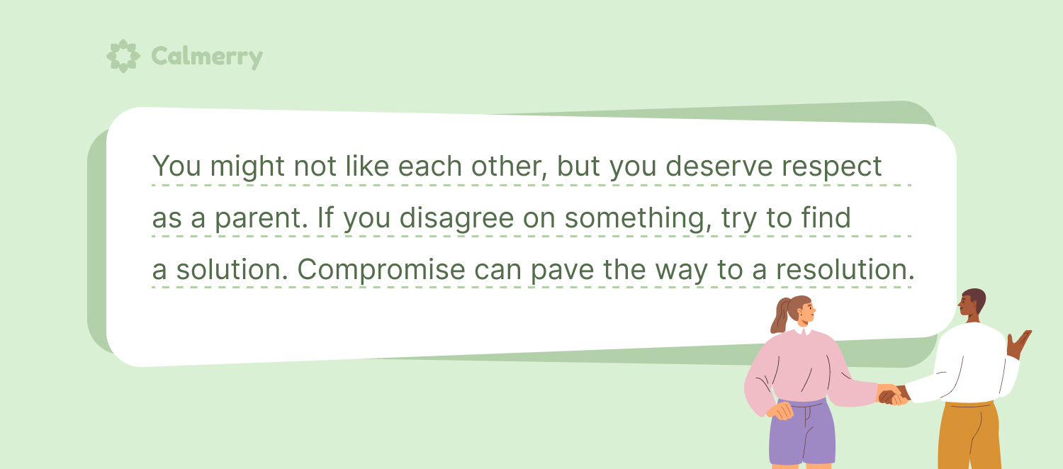 Compromise in co-parenting can pave the way to a resolution. 