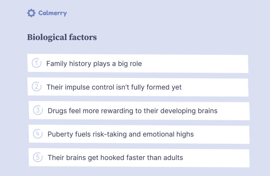 Biological factors of teen addiction