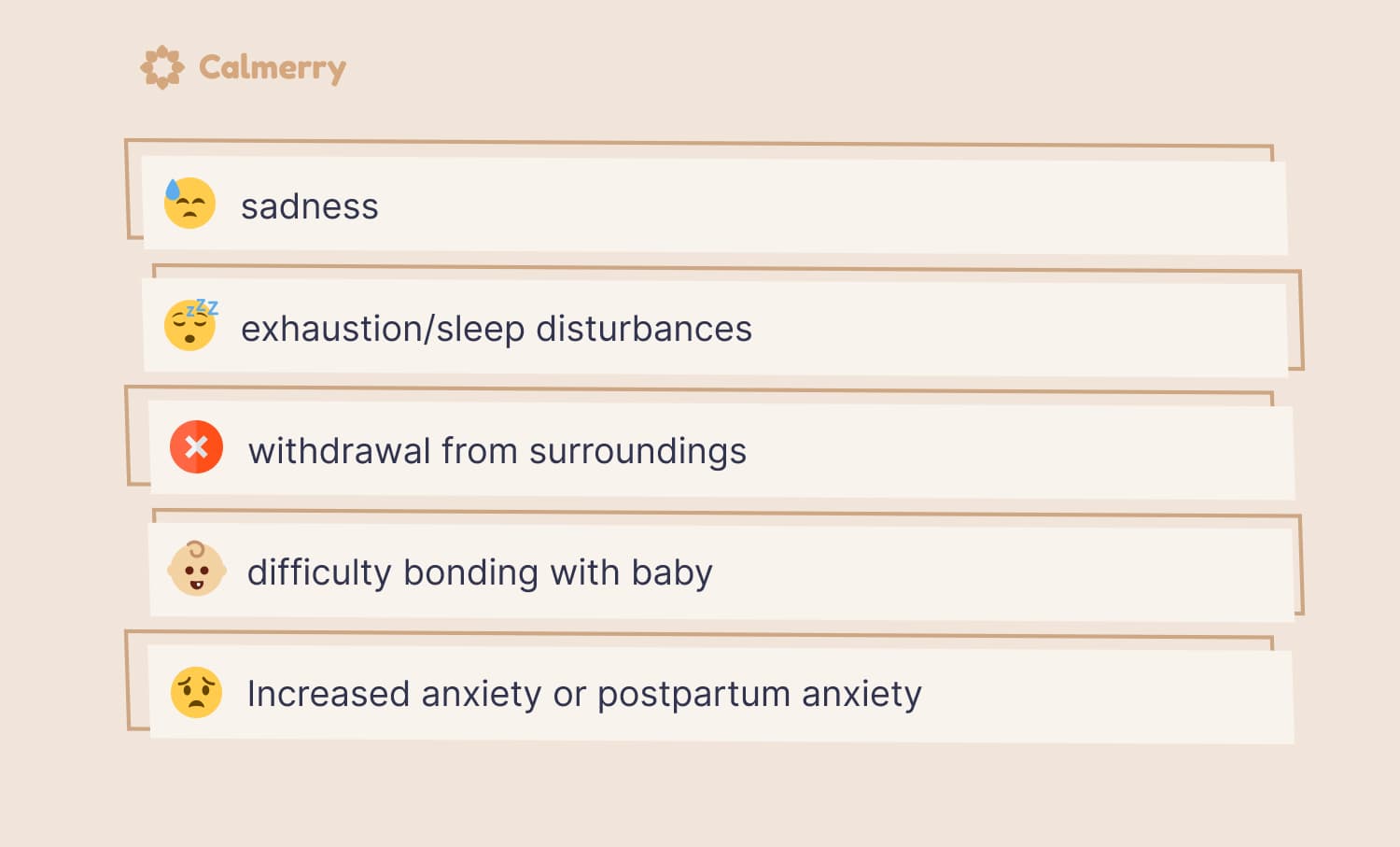 signs of postpartum depression