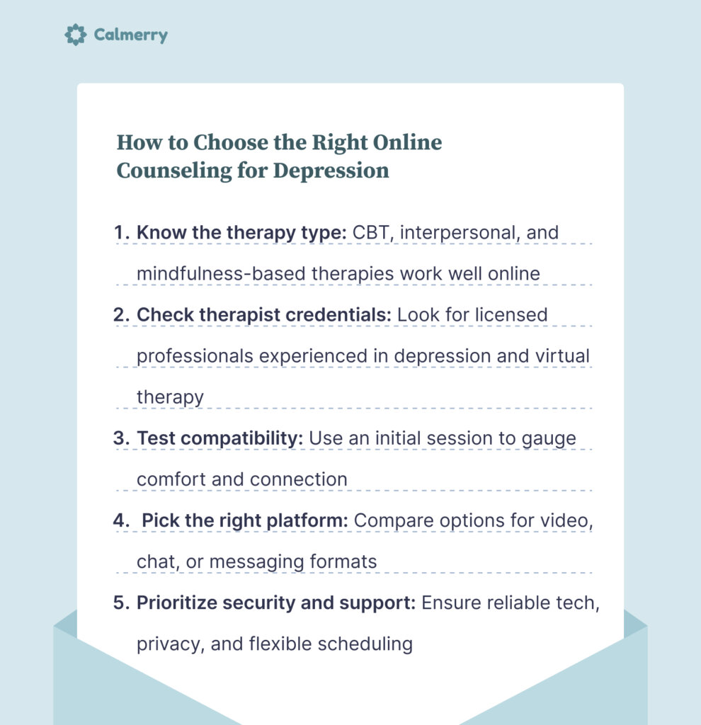 How to Choose the Right Online Counseling for Depression