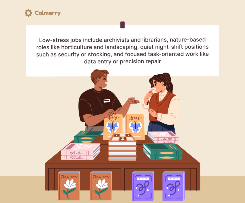 Top Low-Stress Job Categories and Specific Roles